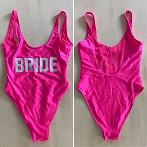 Dixperfect hot pink bride bathing suit one price M